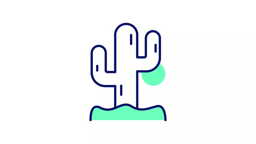 Cactus animated vector design, beautifully designed icon of dessert
