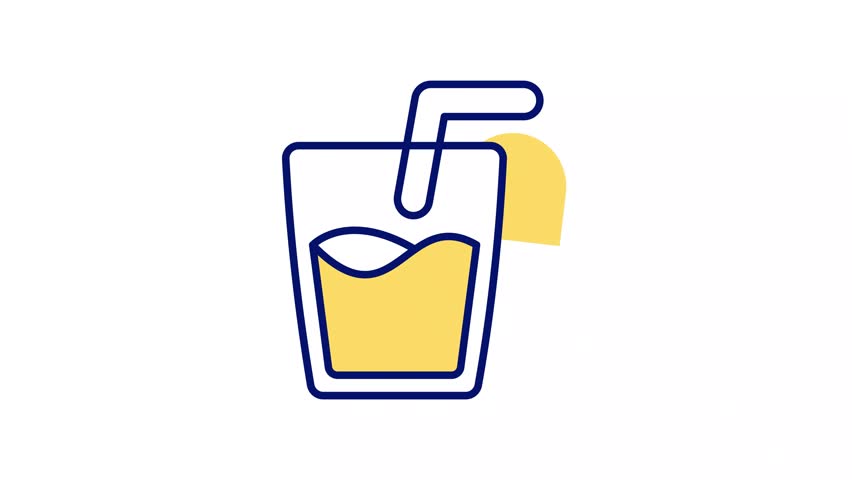 Get hold on this catchy animated vector of cold drink in modern style, easy to use