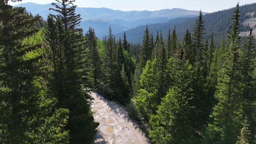 Aerial Blue Lakes Colorado Breckenridge Rocky Mountains