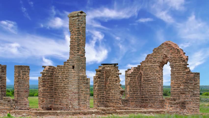 Stunning architecture and unique view of Fort Griffin Historical site. Old Civilization and unique architectural design. World tourism and exploration. the old history remaining and unique building and construction design.