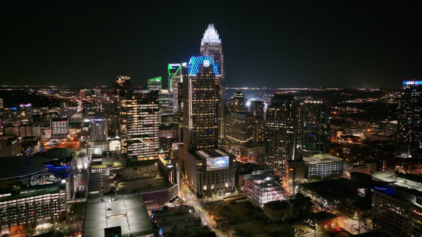 Uptown Charlotte Skyline at Night 