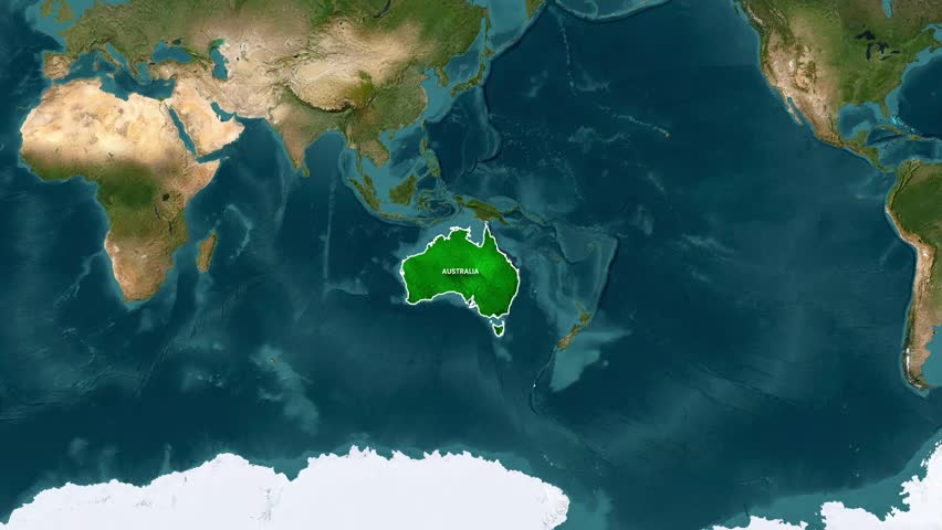 Australia Country Map Animation Showing the Highlighted Tasmania Region