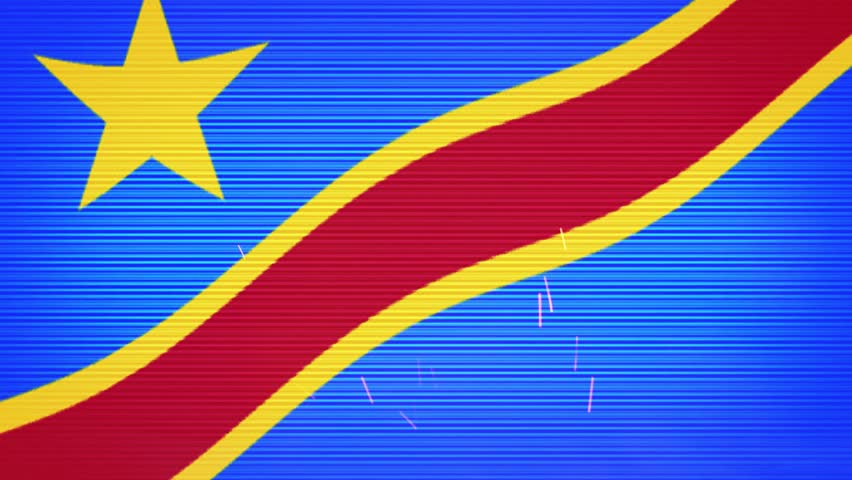 Democratic Republic of the Congo Nuclear Missile Concept with National Flag Background, Ballistic Missile Military Defense 4K Video Footage