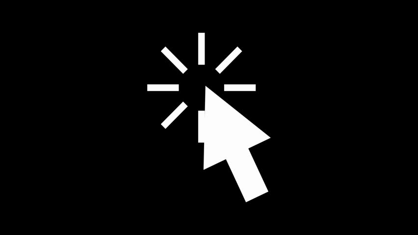 Cursor clicks on dark background highlighting digital engagement and interactivity. Visual focus on cursor movement emphasizing technology in modern communication.