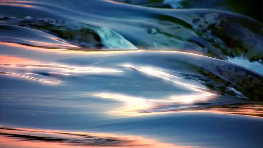 flowing Water and wave time lapse - looping