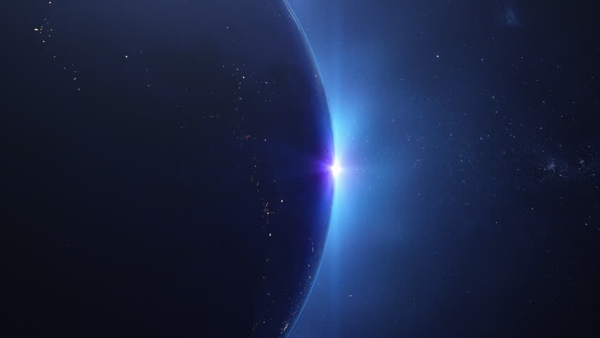 Sunrise Over Earth From Outer Space