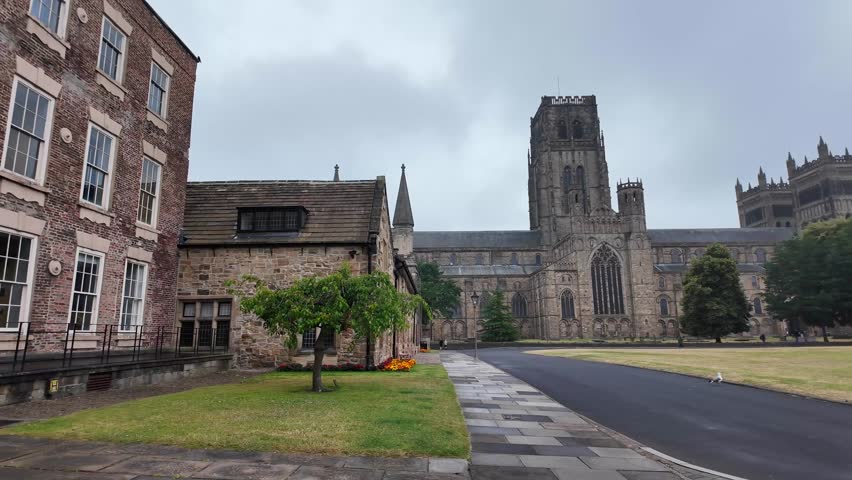 Durham Cathedral View Across Street and Green in Historic England