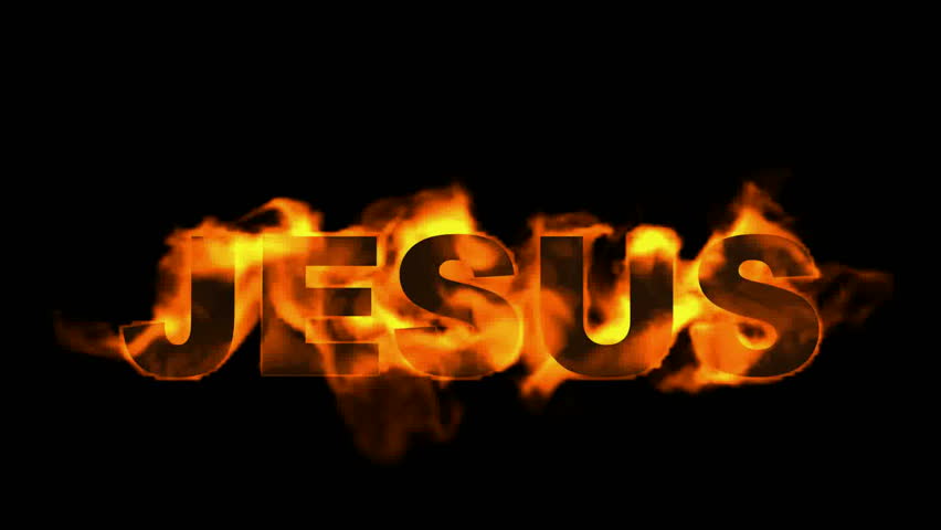 burning jesus text flame Stock Footage Video (100% Royalty-free ...