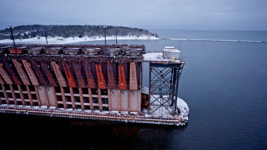 Lake Superior iron ore terminal in Northern Michigan.