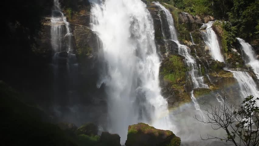 We visited a waterfall in the national park.