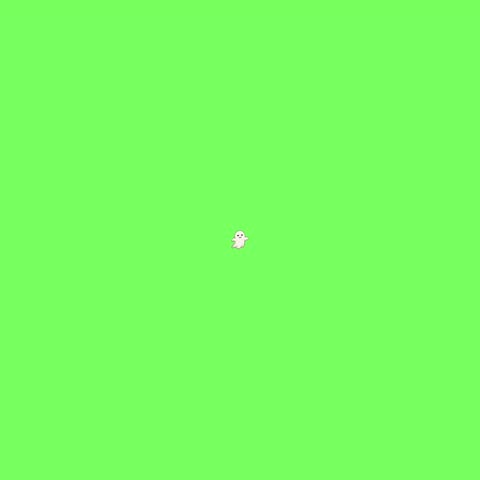 This charming vector animation features a cute, friendly white ghost character smiling and floating in a seamless loop against a green screen background, making it ideal for Halloween graphics, spooky projects, kids