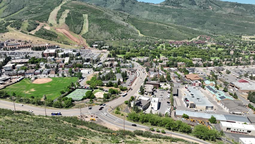 Park City Utah Main Street Aerial View