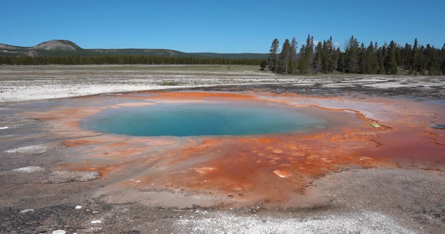 Colorful hot spring at Midway Geyser Basin, Yellowstone, Wyoming