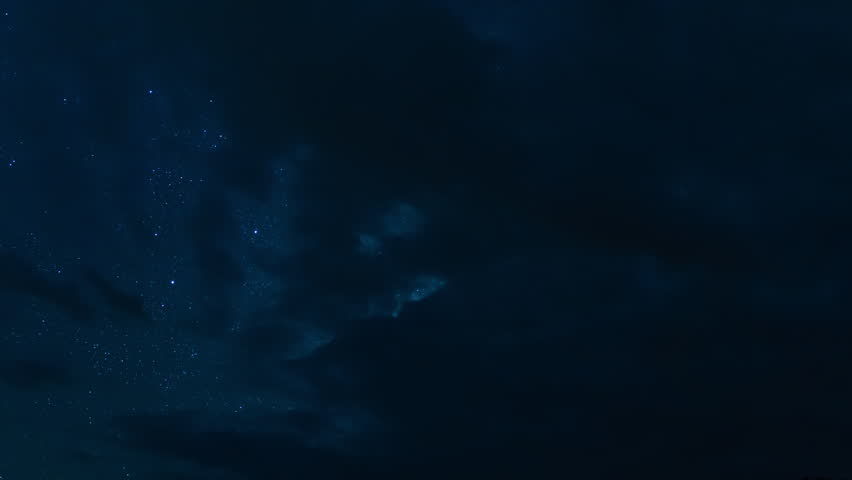 Milky Way Galaxy Clouds South Sky Above Mt Whitney Blue Sierra Nevada California USA Time Lapse