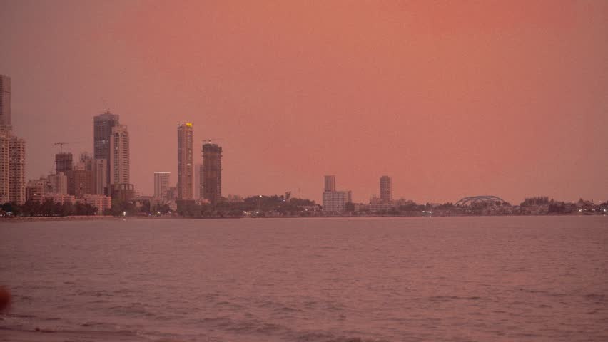 Bandra worli sealink view from shivaji park in mumbai