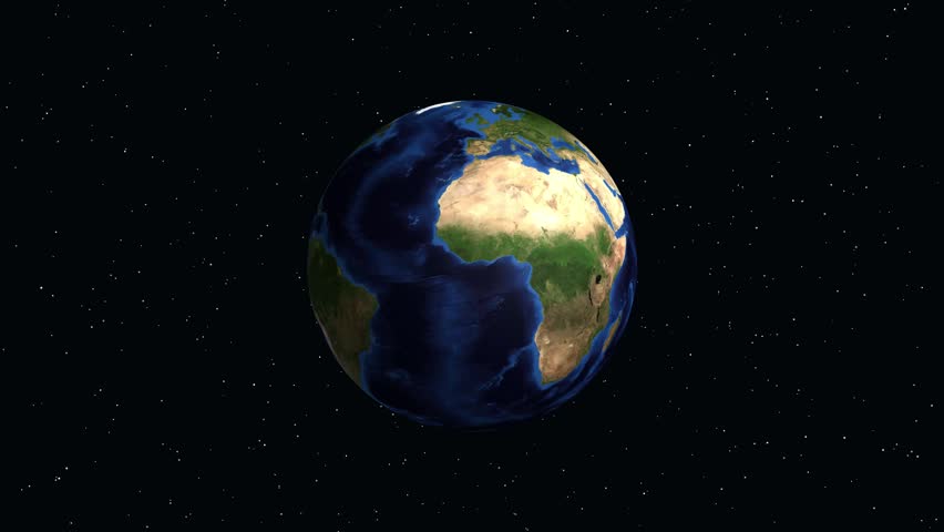 Digital globe rotates and zooms from space to Alice Springs Australia with data overlay