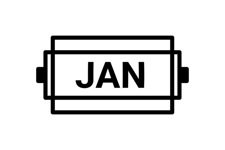 Minimalist Line Art Animation of Scrolling Calendar with Months Rolling