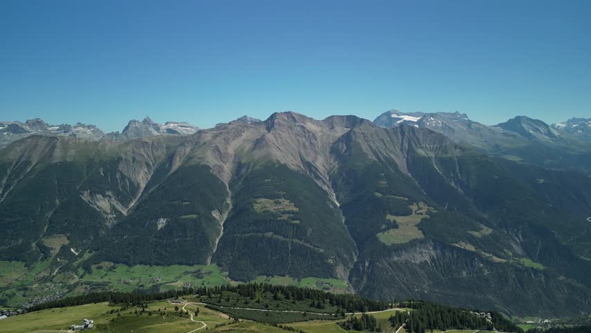 mountain landscape with mountains and clouds