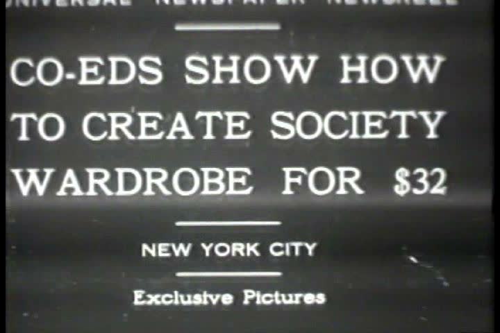 1920s - Black and white footage of a fashion show in the 1920s