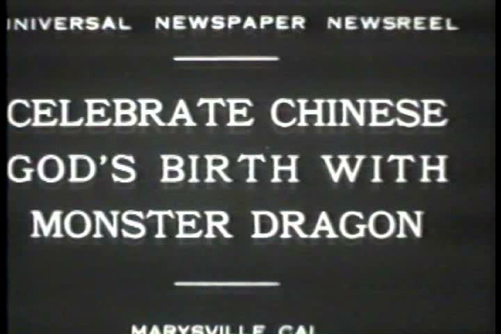 1920s - Black and white footage of a Chinese parade in the 1920s