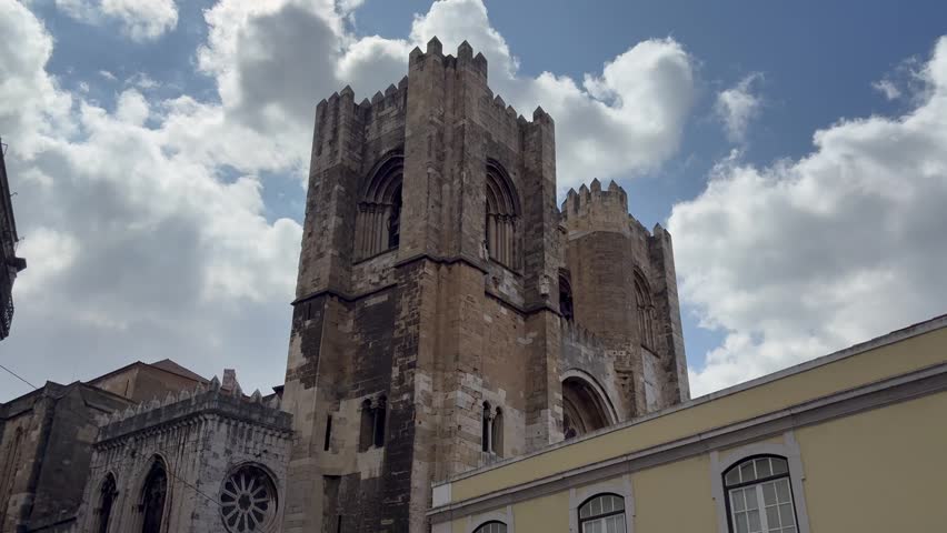 Low Angle View of Lisbon Cathedral
