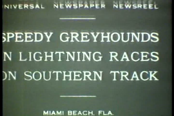 1920s - Black and white footage of a greyhound race in the 1920s