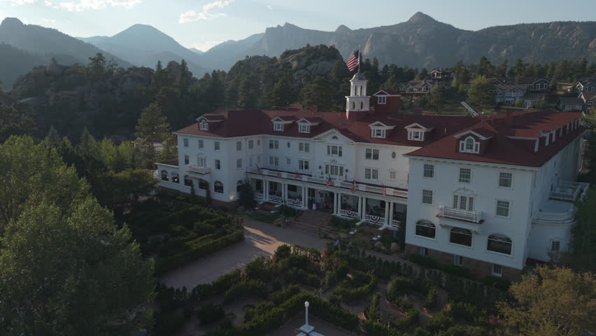 rising over Stanley Hotel in Estes Park, CO