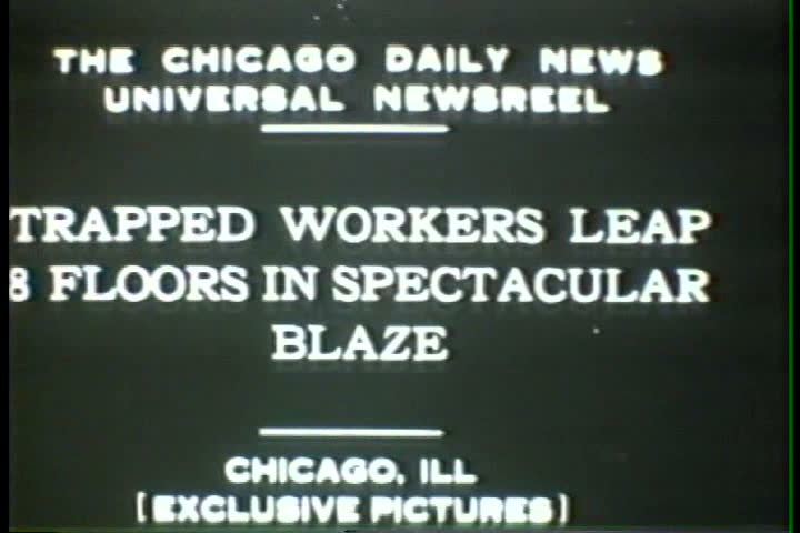1910s - Black and white footage of the triangle shirtwaist factory fire of 1911