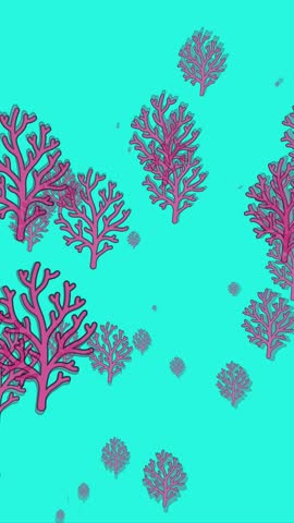 Vertical Purple Flower Clusters Motion Graphic Animation