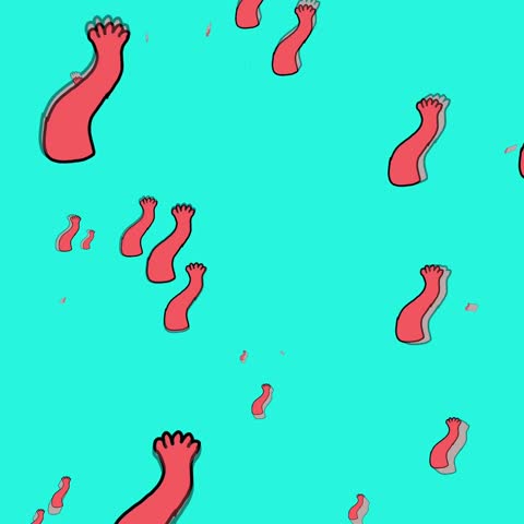 Pink Octopus Swimming Flat Vector Animation