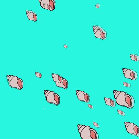 Flat Vector Pink Fish Swimming Ocean Animation
