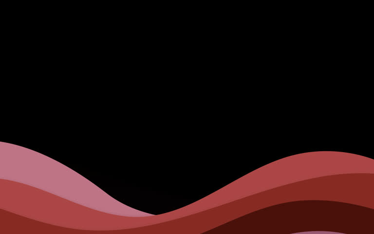 Layered pink, rose, and burgundy wave bands assemble one by one into a smooth stacked composition on a transparent background, creating a clean motion overlay for titles, branding, presentations, transitions, and modern video design.