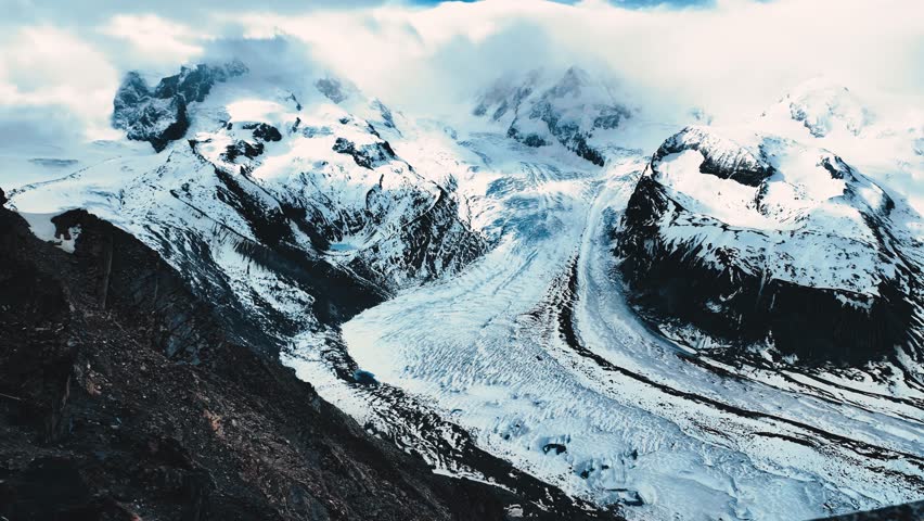 The beautiful scenery of Gornergrat, Switzerland.