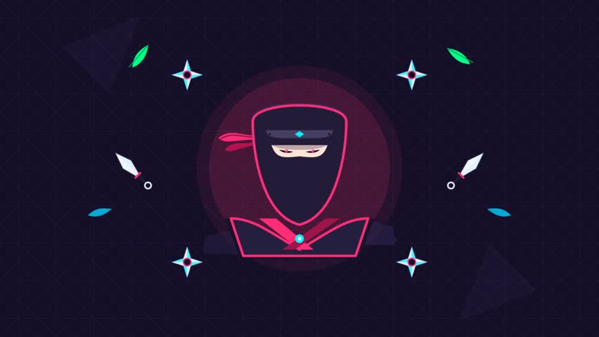 A captivating animation featuring a ninja warrior
