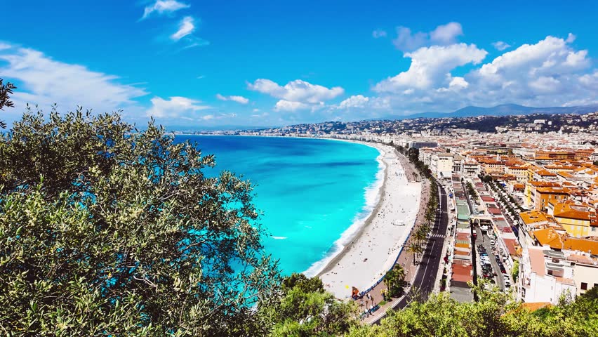 The beautiful cityscape and sea of ​​Nice, France