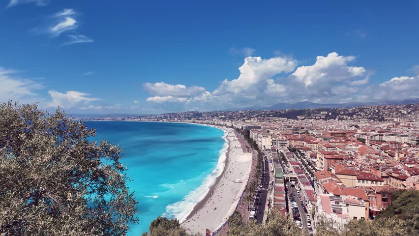 The beautiful cityscape and sea of ​​Nice, France