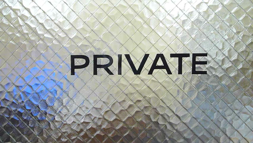 Sign reads Private on door.