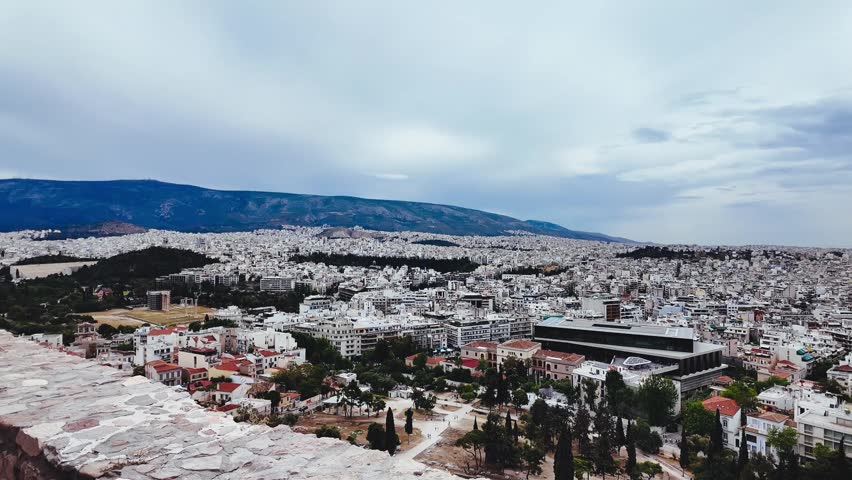 View of the Parthenon on the Acropolis of Athens