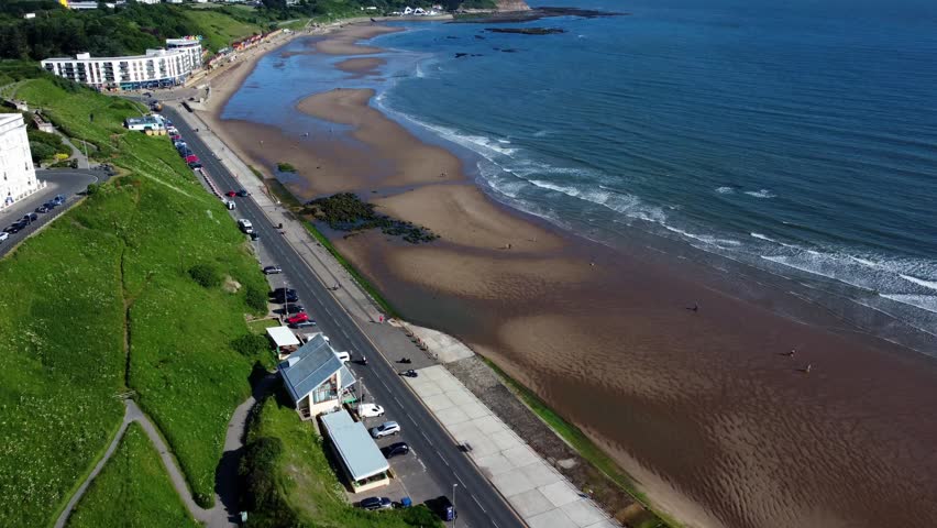 Epic High Aerial Cruise Along Scarborough North Bay Beach