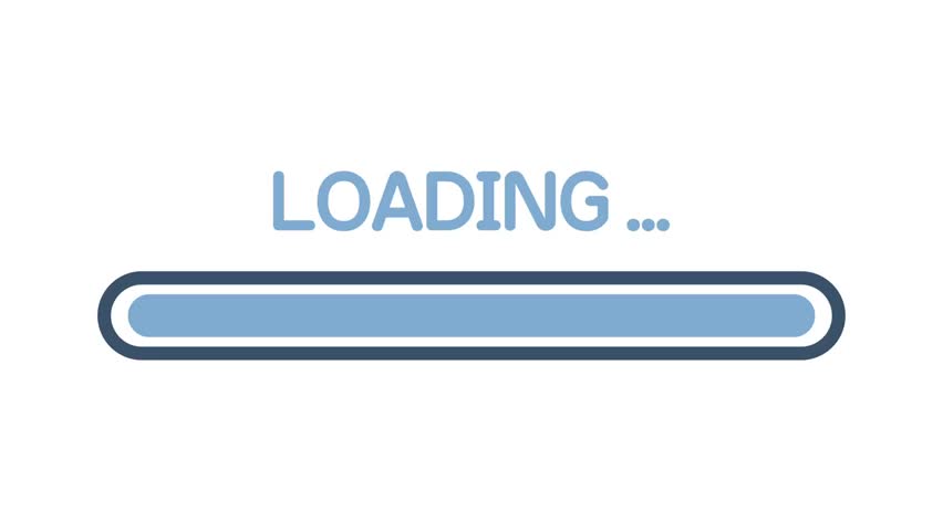 vector illustration of a blue loading bar stock with a white background. 
