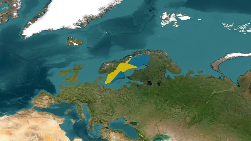 **Sweden highlighted on the world map with the national flag. High-quality vector illustration for geography, travel, education, and infographic projects.**
