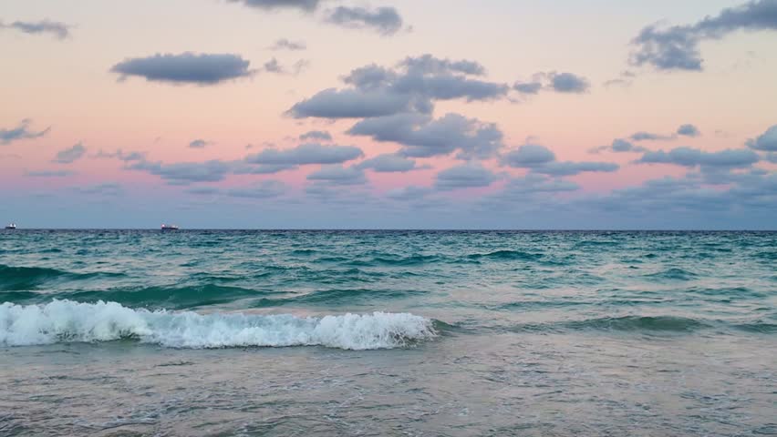 Dramatic sky and seascape at summer vacation. Skyscape with sea horizon. Scenic horizon view at sea nature. Romantic summer vacation view on seascape. Vacation tour. Sea horizon view