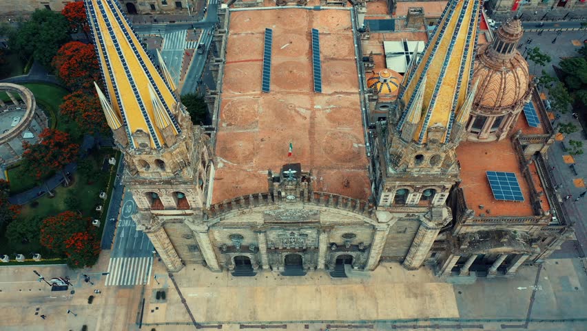 Old Catholic cathedral in the Mexican tourist city of Guadalajara.
