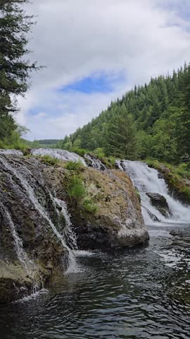 Waterfall Washington Landscape Swim Sky
