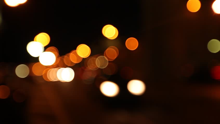 Abstract. Blurred big City Lights, Night street (HD)