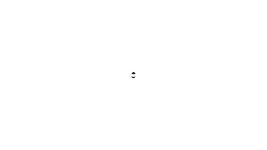 A clean black and white vector animation of a bearded man silhouette featuring a digital QR code integrated into his face.