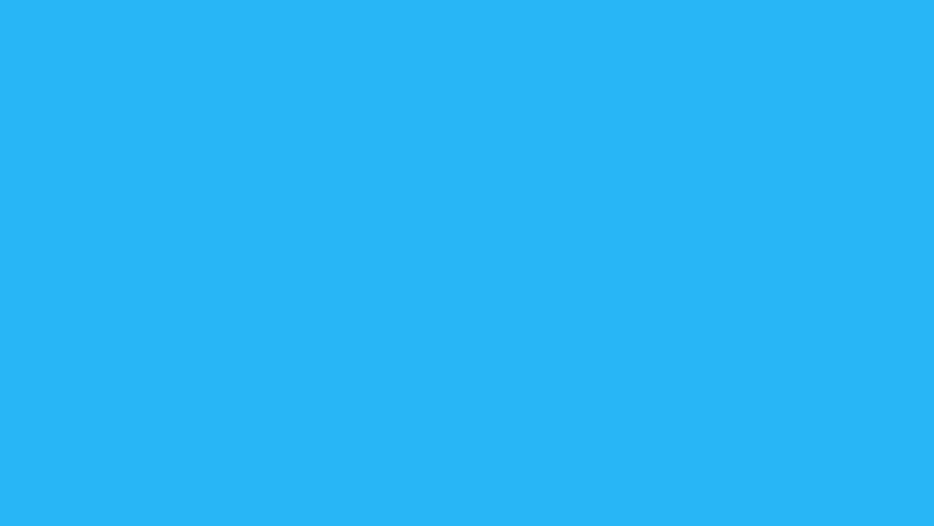 A simple black anchor icon suspended by a rope, swaying gently back and forth against a vibrant blue background, representing nautical themes and maritime concepts.