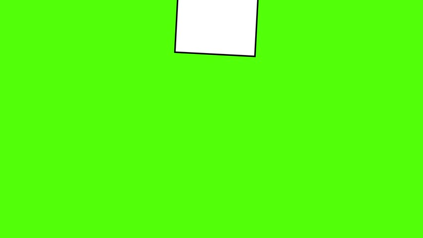 Minimal outline bookmark ribbon animation isolated on green screen representing saved pages document organization reading reference navigation for digital motion graphic presentations educational and office editing projects