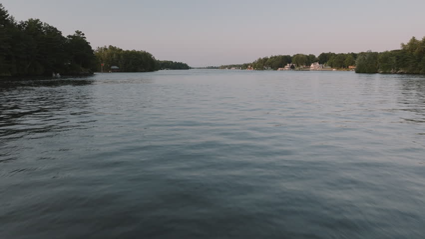 The St. Lawrence River at dusk. Shot on a summer day in New York State.