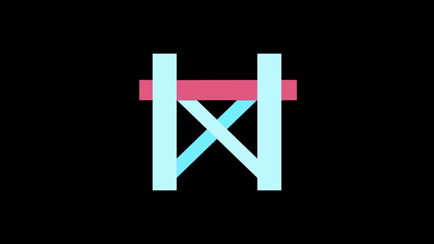 Looping scaffolding icon animation in a clean flat design style. Suitable for construction sites, building maintenance, elevated work platforms, engineering, and motion graphics.